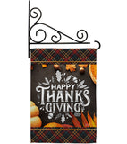 Happy Thanks Giving - Thanksgiving Fall Vertical Impressions Decorative Flags HG137264 Made In USA