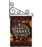 Happy Thanks Giving - Thanksgiving Fall Vertical Impressions Decorative Flags HG137264 Made In USA