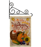 Thanksgiving Cornucopia - Thanksgiving Fall Vertical Impressions Decorative Flags HG137266 Made In USA