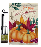 Pumpkin Thanksgiving - Thanksgiving Fall Vertical Impressions Decorative Flags HG137281 Made In USA