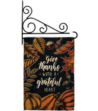 Grateful Heart - Thanksgiving Fall Vertical Impressions Decorative Flags HG137284 Made In USA