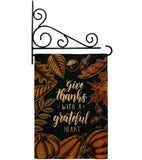 Grateful Heart - Thanksgiving Fall Vertical Impressions Decorative Flags HG137284 Made In USA