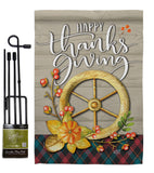 Thanksgiving Fall - Thanksgiving Fall Vertical Impressions Decorative Flags HG137287 Made In USA