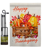 Thanksgiving Pumpkin - Thanksgiving Fall Vertical Impressions Decorative Flags HG137303 Made In USA