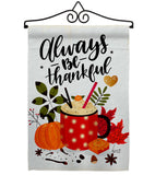 Always Thankful - Thanksgiving Fall Vertical Impressions Decorative Flags HG137591 Made In USA