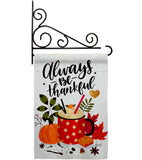 Always Thankful - Thanksgiving Fall Vertical Impressions Decorative Flags HG137591 Made In USA