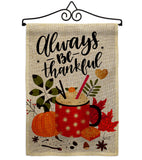 Always Thankful - Thanksgiving Fall Vertical Impressions Decorative Flags HG137591 Made In USA