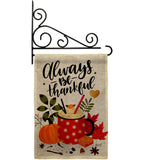 Always Thankful - Thanksgiving Fall Vertical Impressions Decorative Flags HG137591 Made In USA