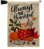 Always Thankful - Thanksgiving Fall Vertical Impressions Decorative Flags HG137591 Made In USA