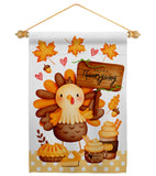 Sweet Turkey - Thanksgiving Fall Vertical Impressions Decorative Flags HG137630 Made In USA