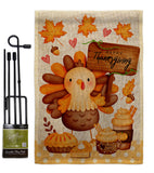 Sweet Turkey - Thanksgiving Fall Vertical Impressions Decorative Flags HG137630 Made In USA