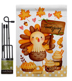 Sweet Turkey - Thanksgiving Fall Vertical Impressions Decorative Flags HG137630 Made In USA