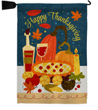 Thanks Feast - Thanksgiving Fall Vertical Impressions Decorative Flags HG137642 Made In USA