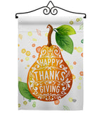 Happy Thanks Giving - Thanksgiving Fall Vertical Impressions Decorative Flags HG192253 Made In USA