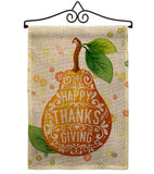 Happy Thanks Giving - Thanksgiving Fall Vertical Impressions Decorative Flags HG192253 Made In USA