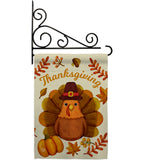 Pilgrim Turkey - Thanksgiving Fall Vertical Impressions Decorative Flags HG192283 Made In USA