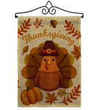 Pilgrim Turkey - Thanksgiving Fall Vertical Impressions Decorative Flags HG192283 Made In USA