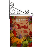 Happy Thanks Giving - Thanksgiving Fall Vertical Impressions Decorative Flags HG192294 Made In USA