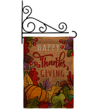 Happy Thanks Giving - Thanksgiving Fall Vertical Impressions Decorative Flags HG192294 Made In USA