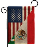US Mexico Friendship - US Friendship Flags of the World Vertical Impressions Decorative Flags HG108205 Made In USA