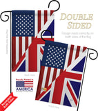 US UK Friendship - US Friendship Flags of the World Vertical Impressions Decorative Flags HG108380 Made In USA