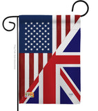 US UK Friendship - US Friendship Flags of the World Vertical Impressions Decorative Flags HG108380 Made In USA