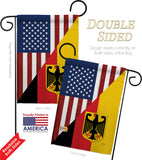 US German Friendship - US Friendship Flags of the World Vertical Impressions Decorative Flags HG108381 Made In USA