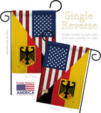 US German Friendship - US Friendship Flags of the World Vertical Impressions Decorative Flags HG108381 Made In USA