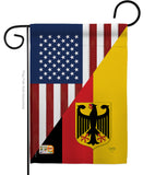 US German Friendship - US Friendship Flags of the World Vertical Impressions Decorative Flags HG108381 Made In USA