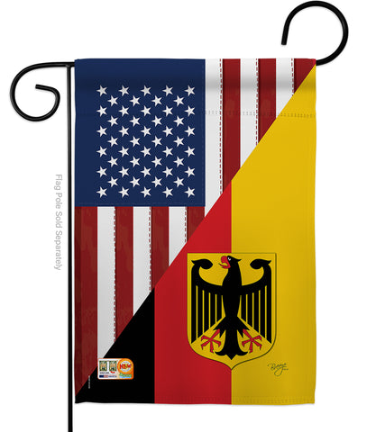 US German Friendship - US Friendship Flags of the World Vertical Impressions Decorative Flags HG108381 Made In USA