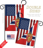 US Norway Friendship - US Friendship Flags of the World Vertical Impressions Decorative Flags HG108386 Made In USA