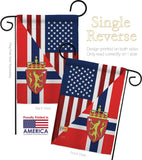 US Norway Friendship - US Friendship Flags of the World Vertical Impressions Decorative Flags HG108386 Made In USA