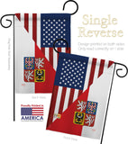 US Czech Friendship - US Friendship Flags of the World Vertical Impressions Decorative Flags HG108391 Made In USA