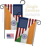 US India Friendship - US Friendship Flags of the World Vertical Impressions Decorative Flags HG108403 Made In USA