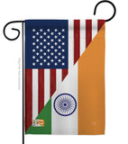 US India Friendship - US Friendship Flags of the World Vertical Impressions Decorative Flags HG108403 Made In USA