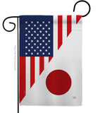 US Japan Friendship - US Friendship Flags of the World Vertical Impressions Decorative Flags HG108437 Made In USA