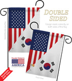 US Korea Friendship - US Friendship Flags of the World Vertical Impressions Decorative Flags HG108438 Made In USA