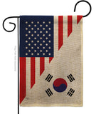 US Korea Friendship - US Friendship Flags of the World Vertical Impressions Decorative Flags HG108438 Made In USA