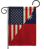 US Taiwan Friendship - US Friendship Flags of the World Vertical Impressions Decorative Flags HG108439 Made In USA