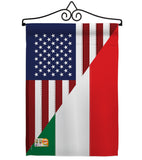 US Italian Friendship - US Friendship Flags of the World Vertical Impressions Decorative Flags HG108238 Made In USA