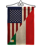 US Italian Friendship - US Friendship Flags of the World Vertical Impressions Decorative Flags HG108238 Made In USA