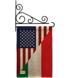 US Italian Friendship - US Friendship Flags of the World Vertical Impressions Decorative Flags HG108238 Made In USA