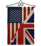 US UK Friendship - US Friendship Flags of the World Vertical Impressions Decorative Flags HG108380 Made In USA