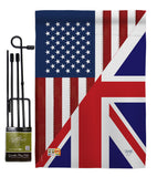 US UK Friendship - US Friendship Flags of the World Vertical Impressions Decorative Flags HG108380 Made In USA