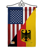 US German Friendship - US Friendship Flags of the World Vertical Impressions Decorative Flags HG108381 Made In USA