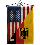 US German Friendship - US Friendship Flags of the World Vertical Impressions Decorative Flags HG108381 Made In USA