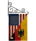 US German Friendship - US Friendship Flags of the World Vertical Impressions Decorative Flags HG108381 Made In USA