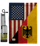 US German Friendship - US Friendship Flags of the World Vertical Impressions Decorative Flags HG108381 Made In USA