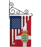 US Denmark Friendship - US Friendship Flags of the World Vertical Impressions Decorative Flags HG108387 Made In USA