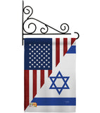 US Israel Friendship GF - US Friendship Flags of the World Vertical Impressions Decorative Flags HG108388 Made In USA
